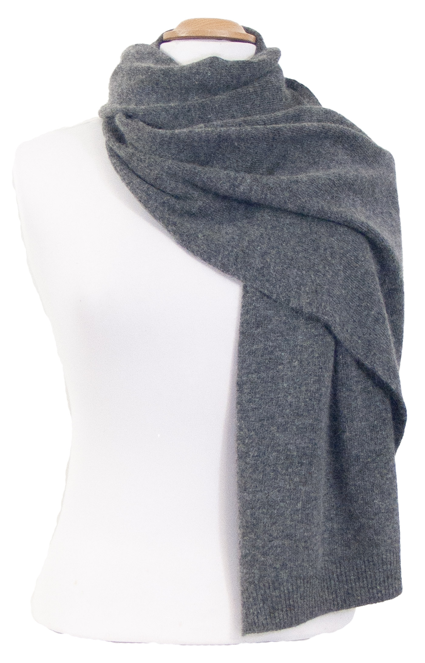 grande écharpe cachemire viscose gris andréa