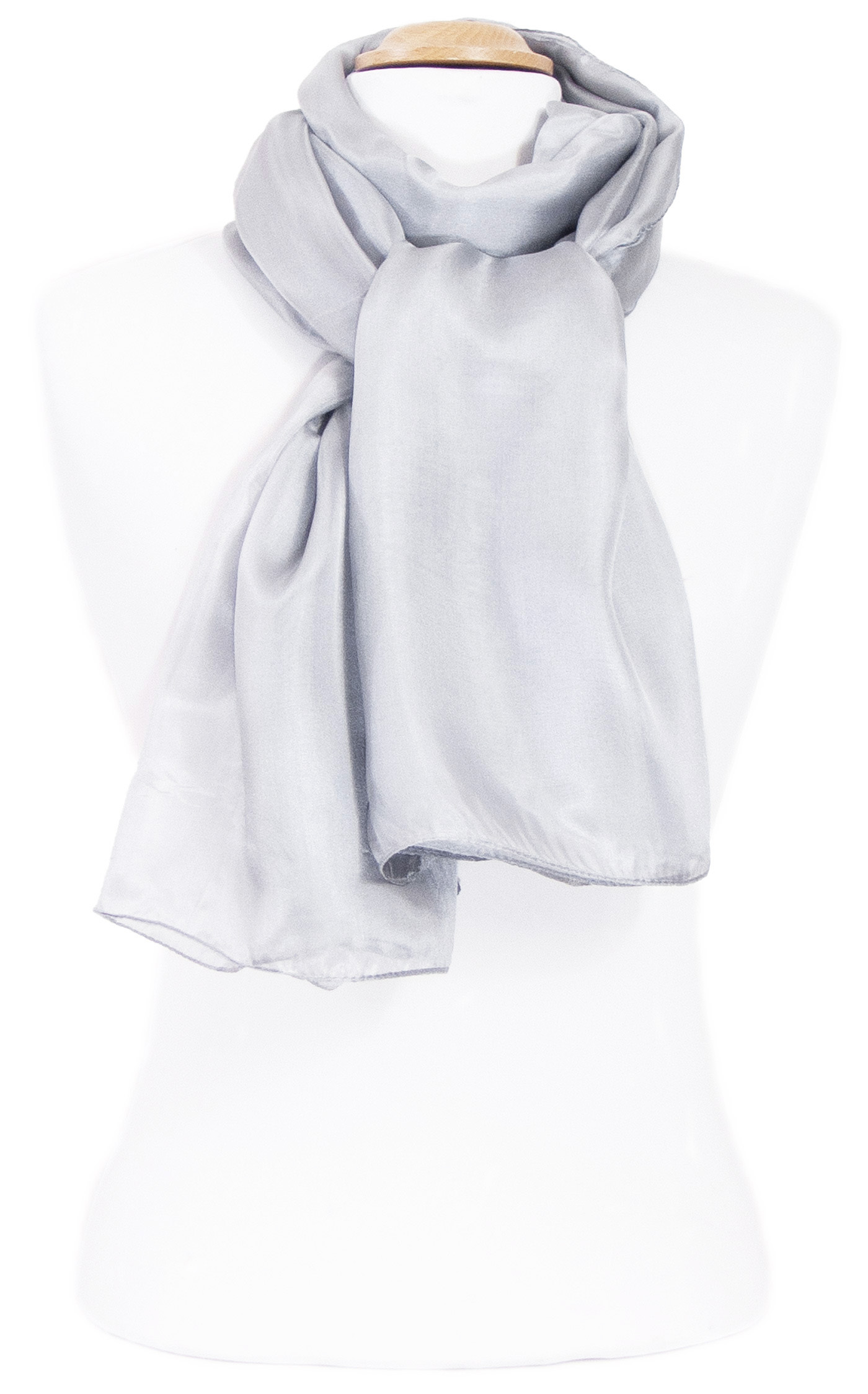 etole femme en soie gris perle