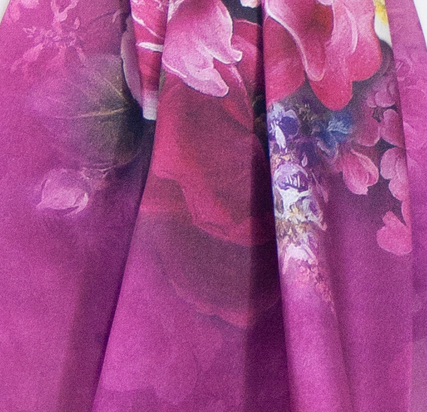 foulard femme violine en soie écharpe roses Brittany