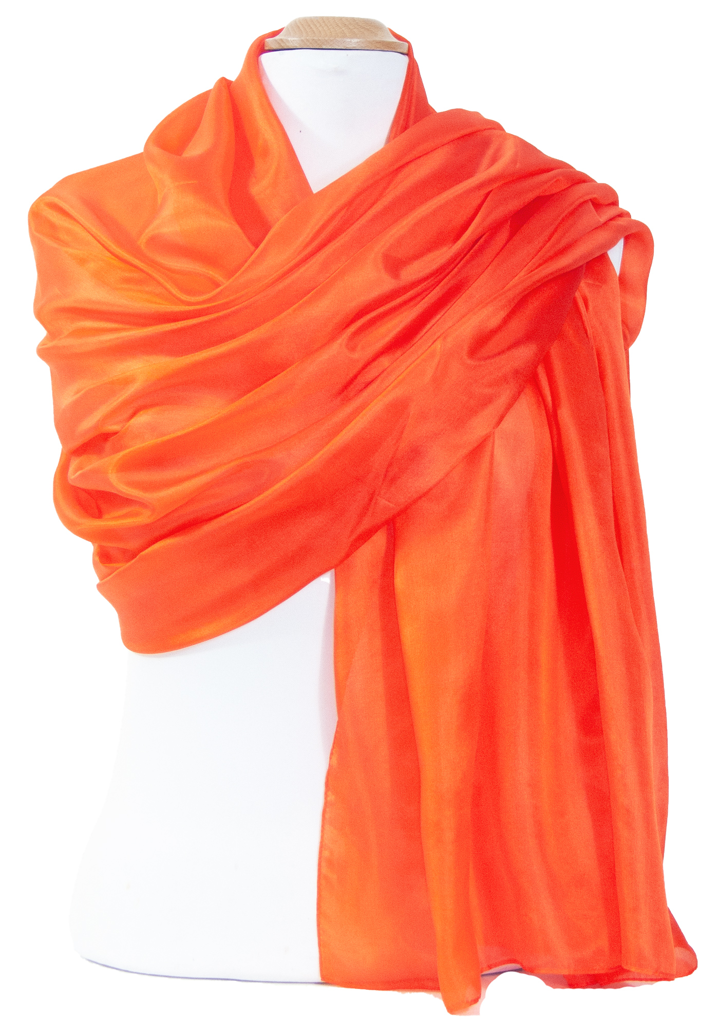 Etole femme en soie orange