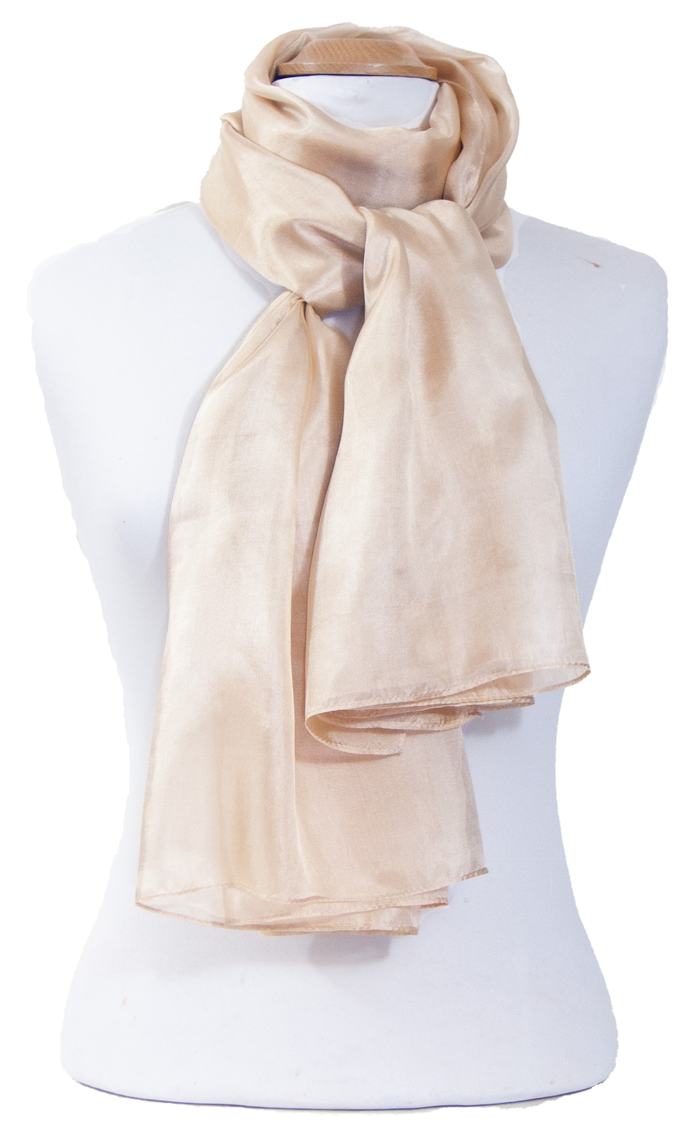 etole femme en soie beige clair