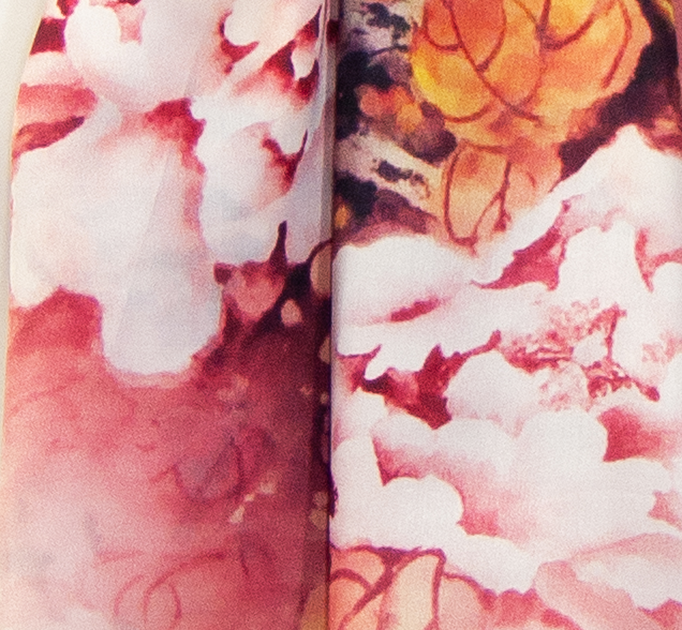 foulard femme rose en soie écharpe fleurs Enora