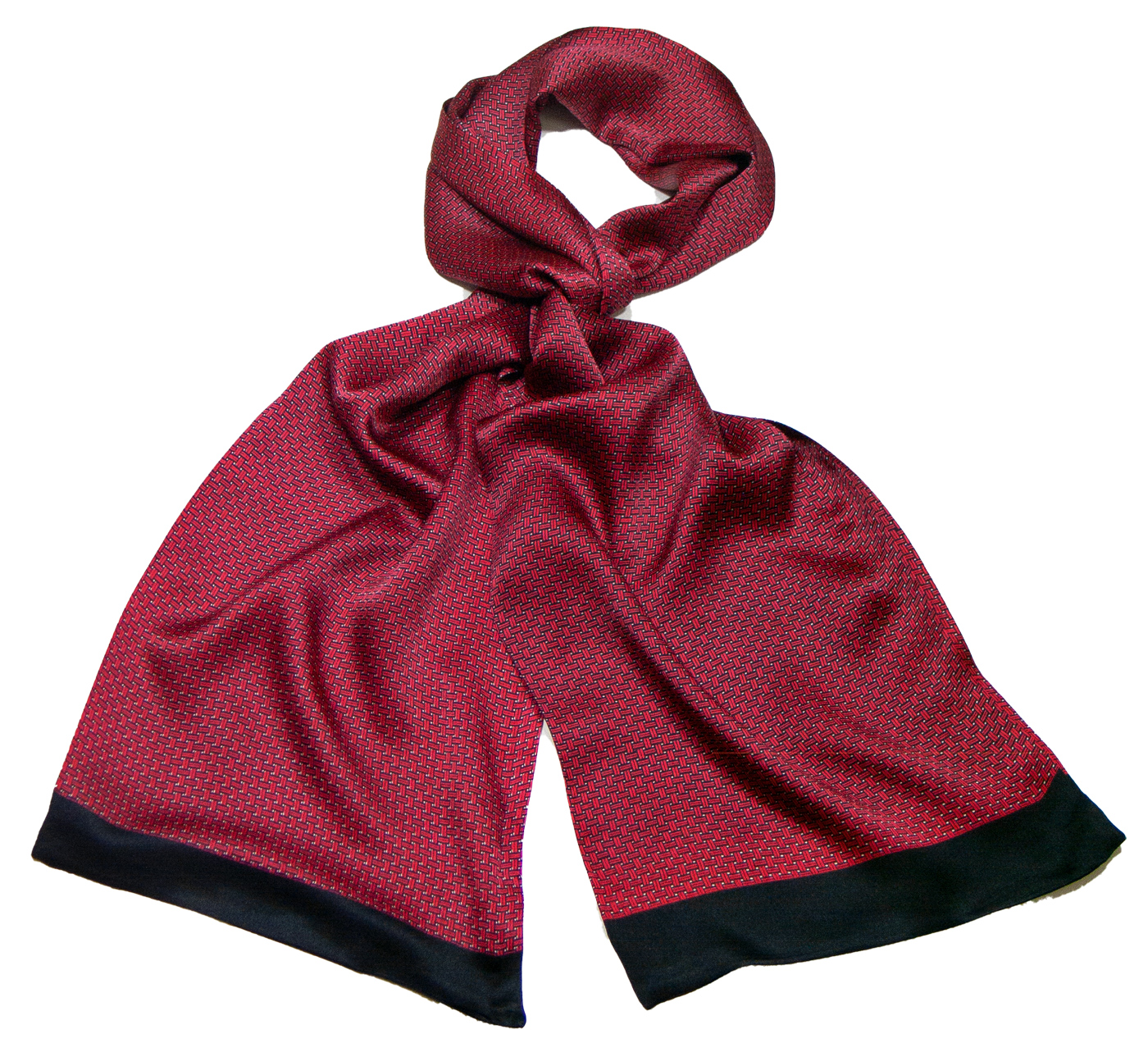 foulard homme en soie rouge bordeaux Antoine