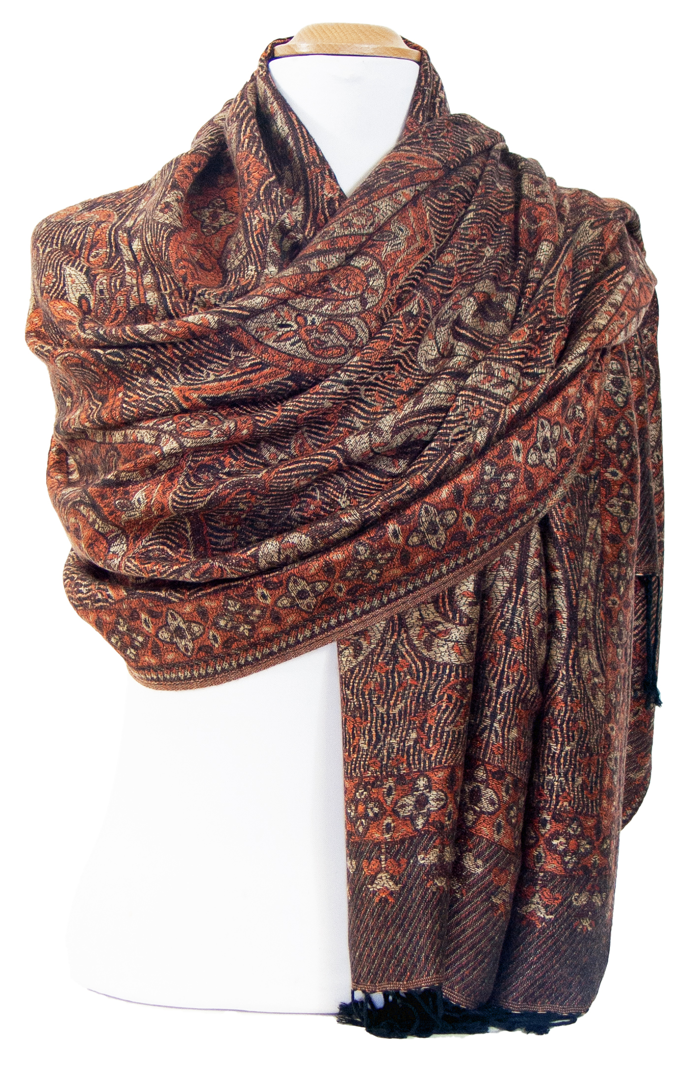 Etole pashmina camel motifs baroques