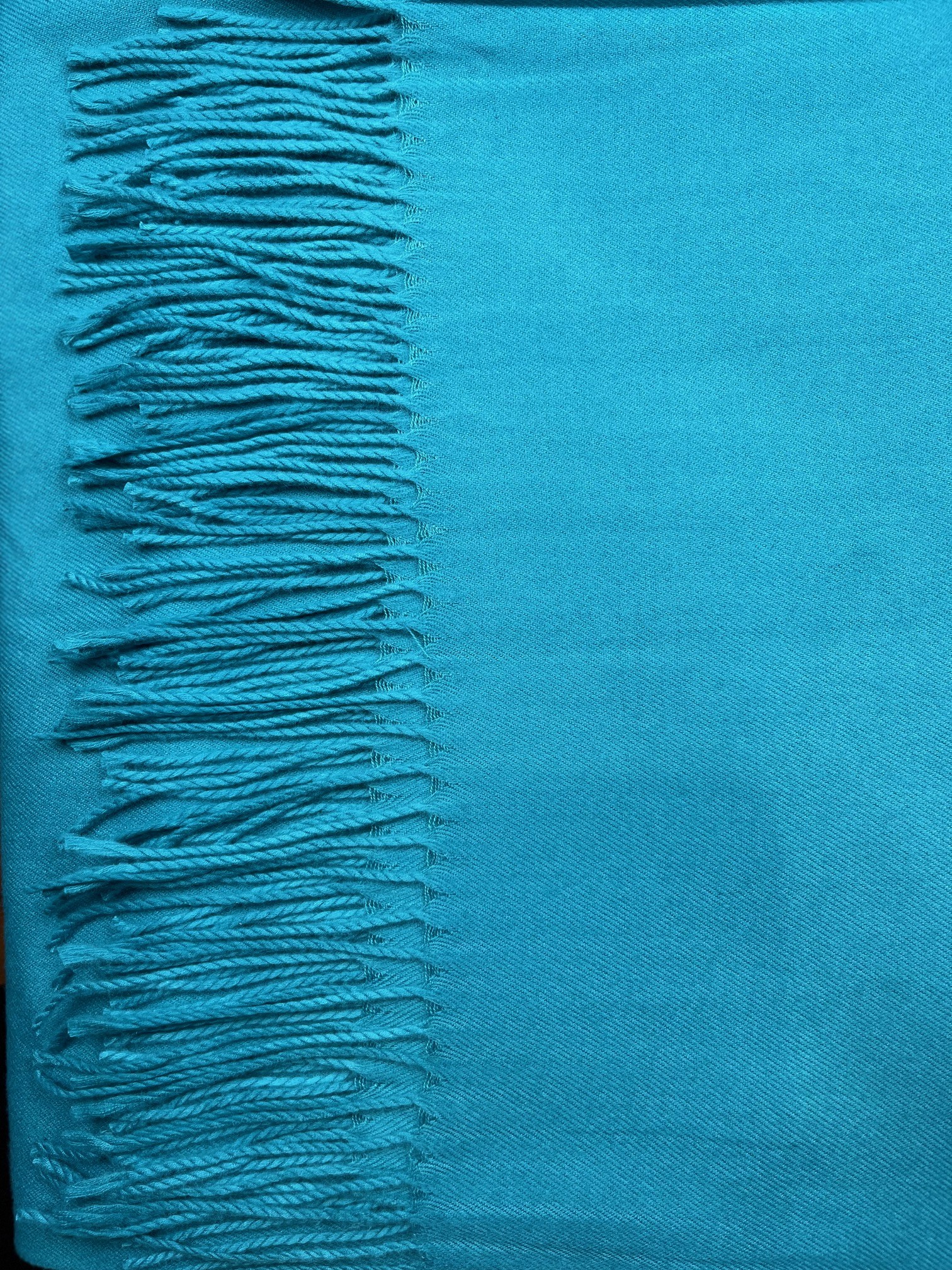 Écharpe Dégradée en soie laine bleu canard homme - Soieries du Mékong