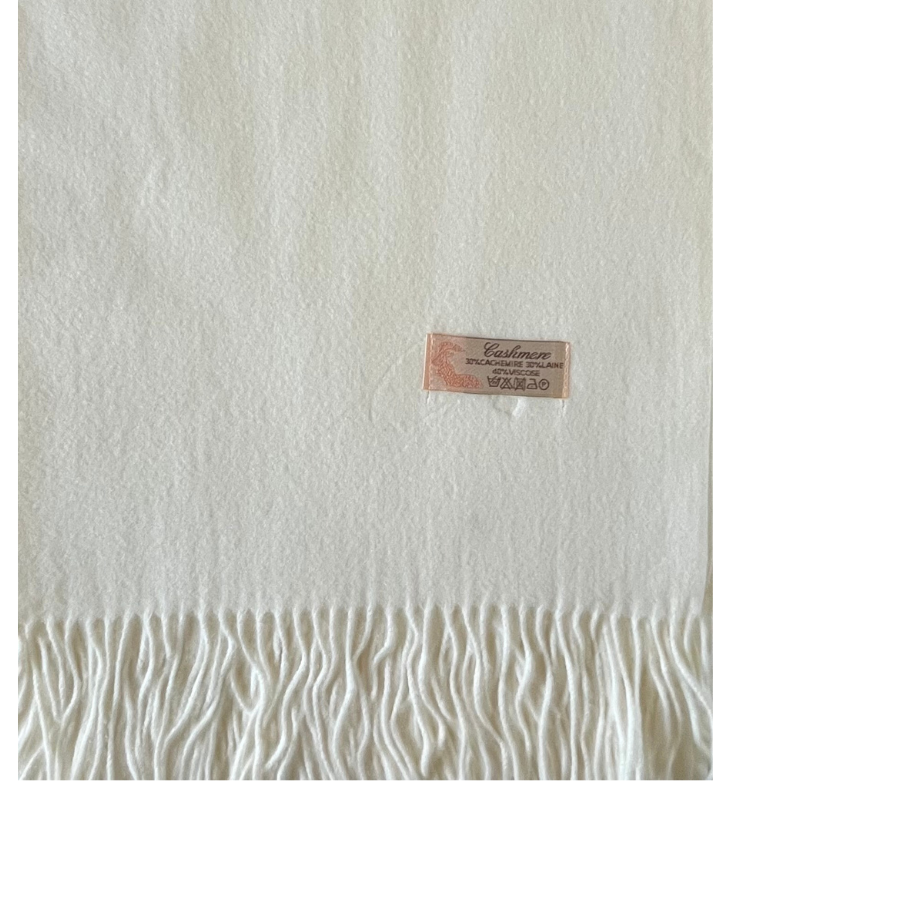 Étole-écharpe en cachemire, châle cachemire blanc naturel
