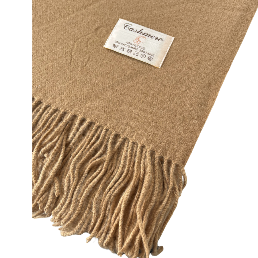 Étole Châle Cachemire 100% Unie Couleur Fushia - Neuf Avec étiquettes, Cadeau