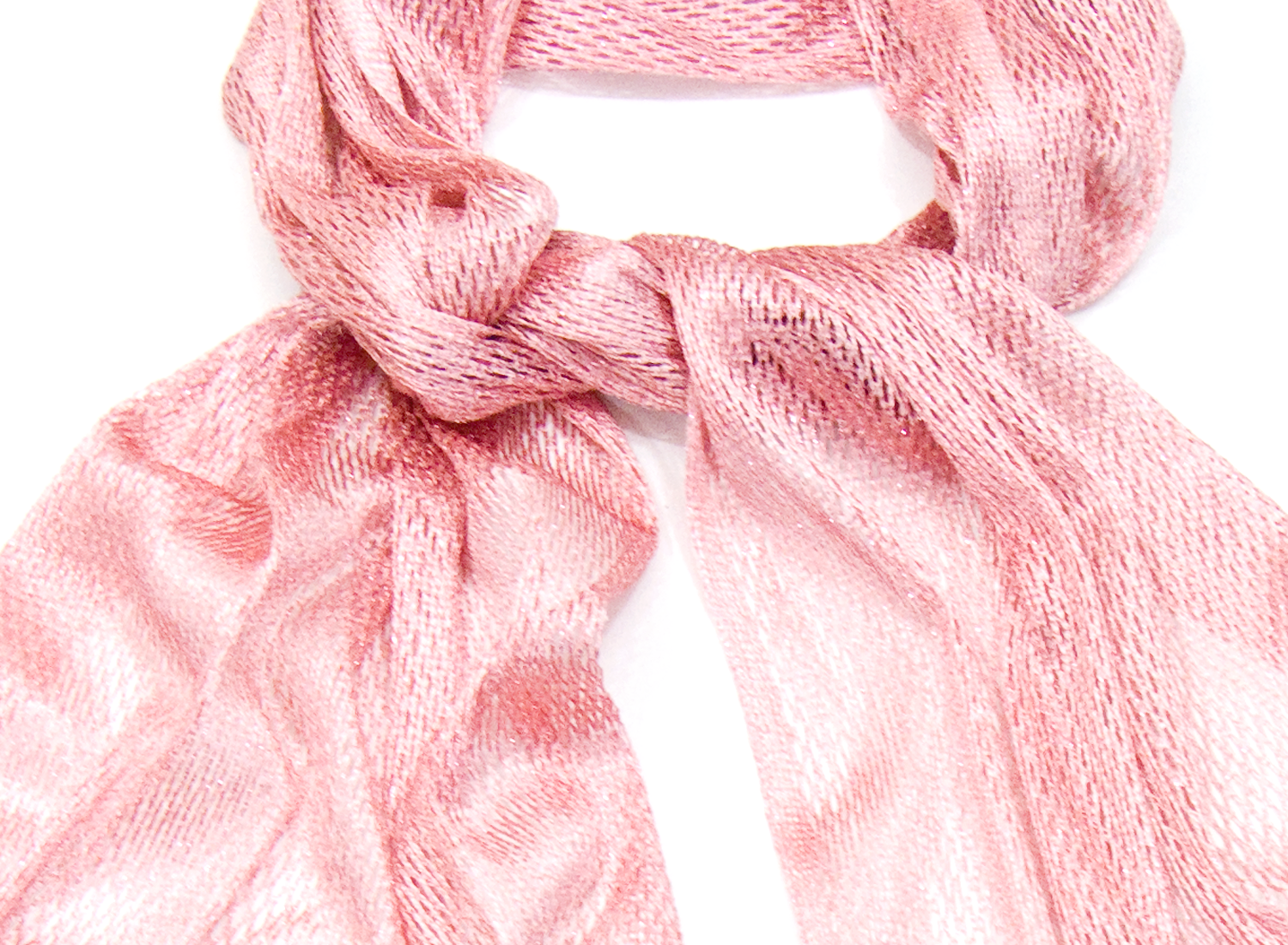 foulard écharpe maille résille lurex ROSE EF47 4