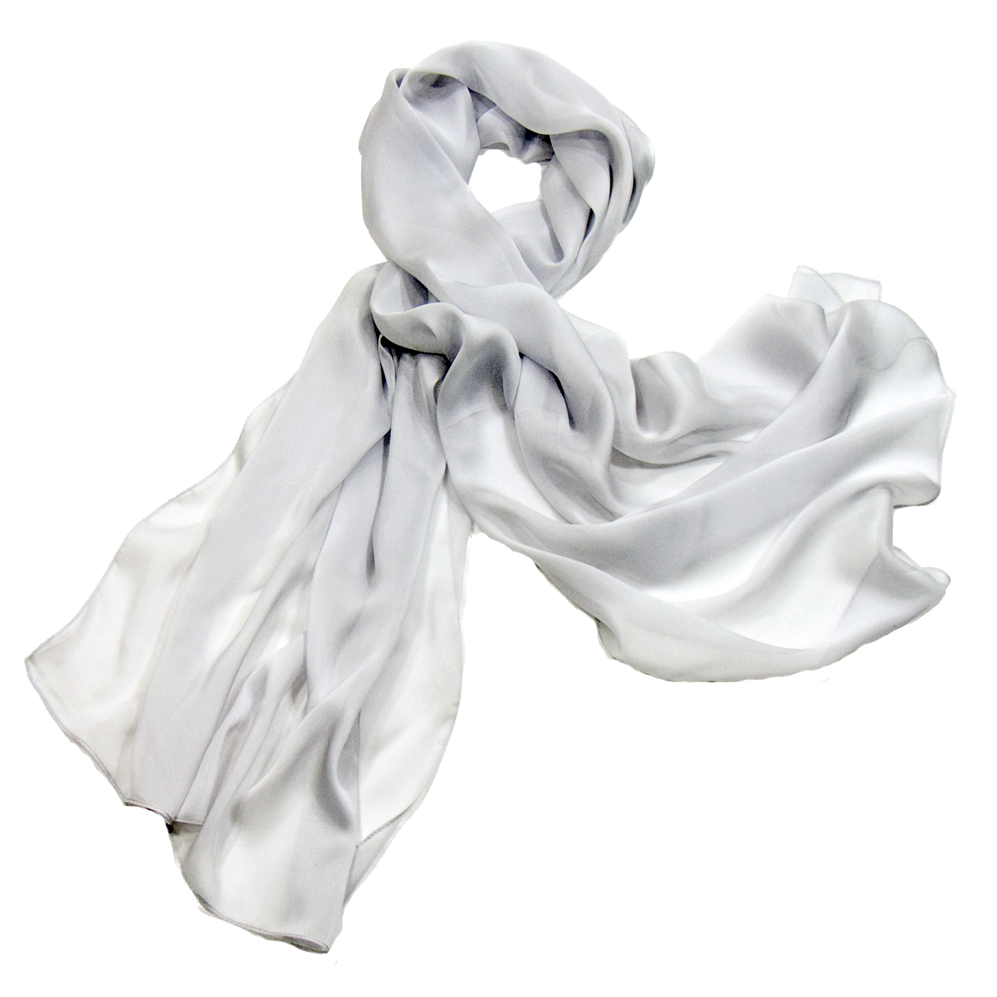 étole en mousseline de soie gris EtMS-FAN-08 4