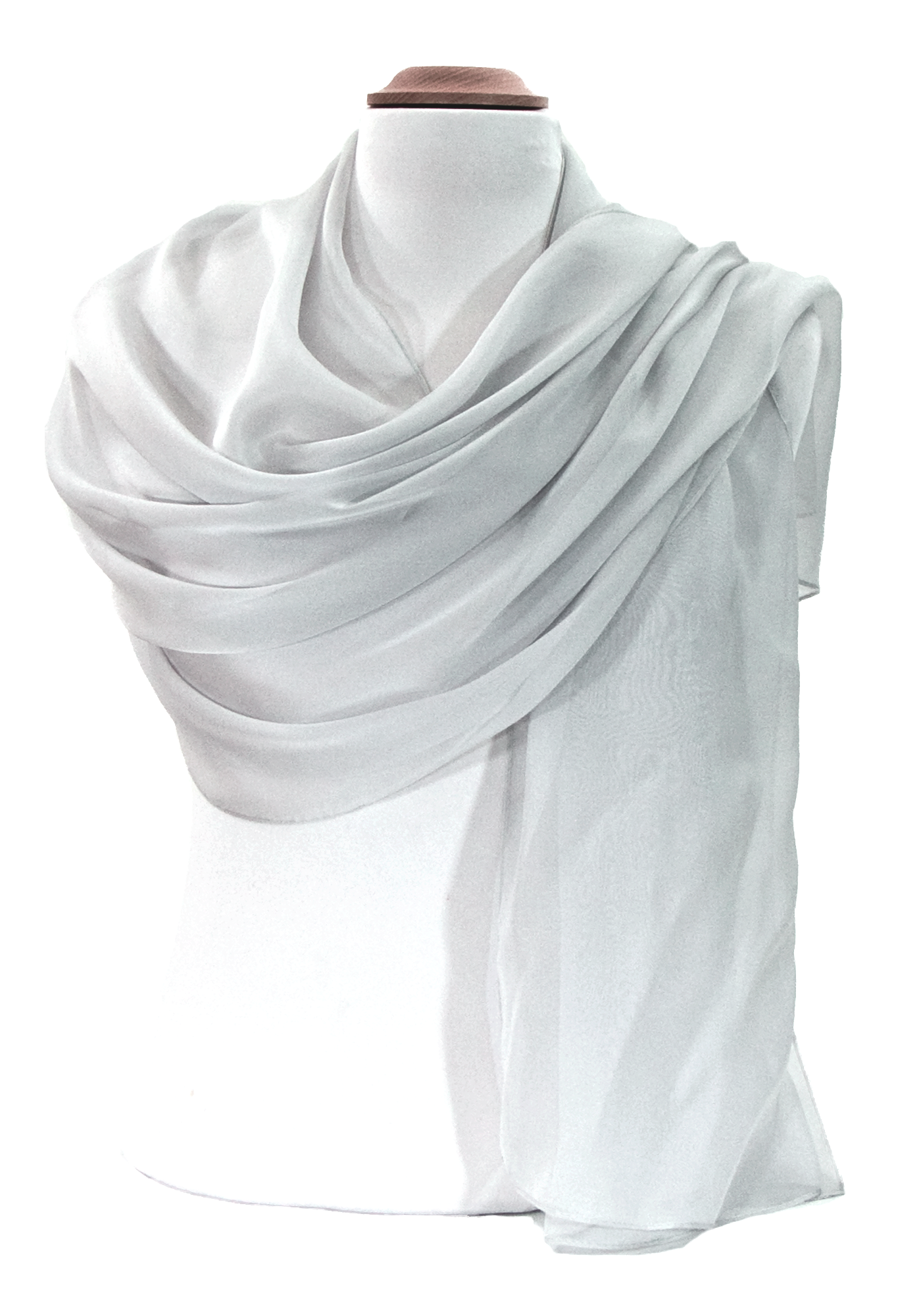 étole en mousseline de soie gris EtMS-FAN-08 6