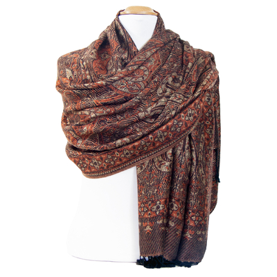 Etole pashmina camel motifs baroques