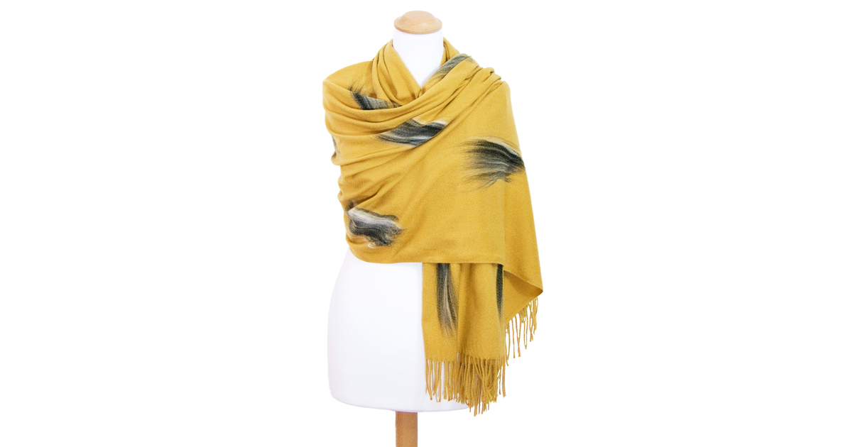 étole cachemire laine gris Brooke