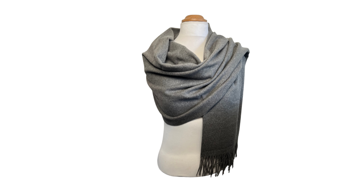 Écharpe étole En Cachemire 100% – Gris Perle, Motif écossais, Unisexe (neuve Avec étiquettes)