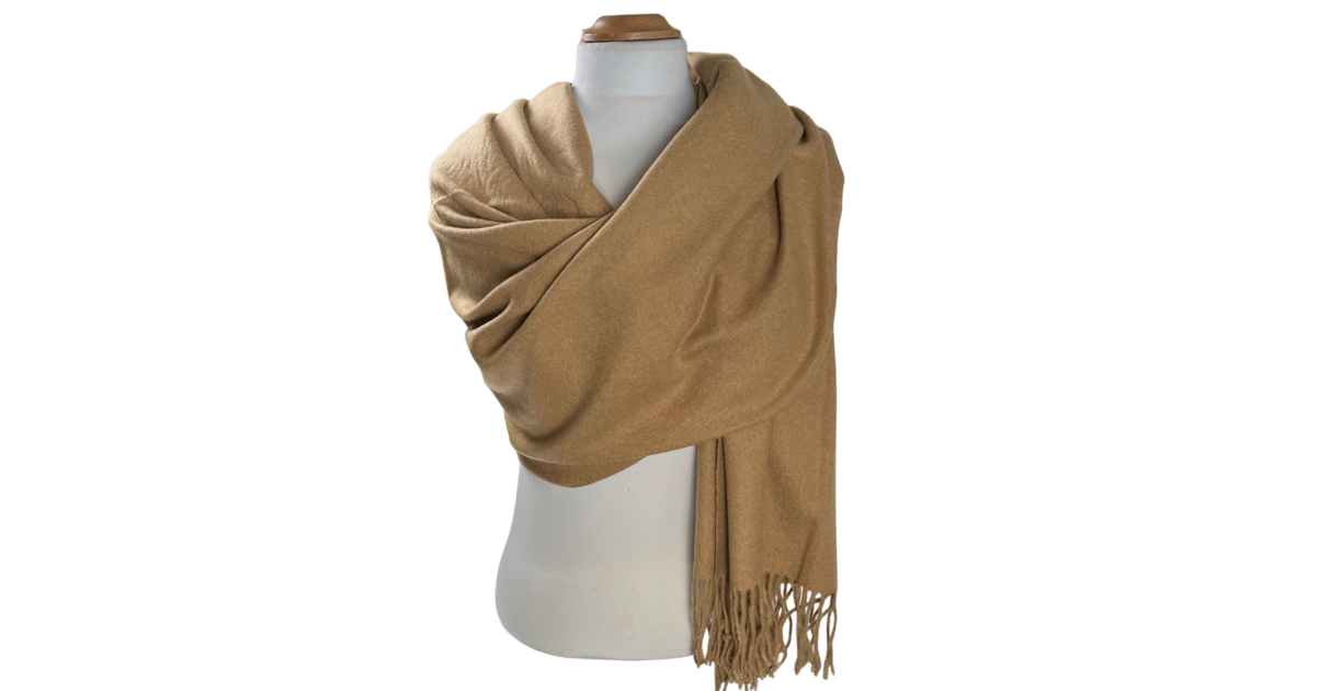Écharpe Châle Cachemire 100% Unie Fuchsia - Femme Homme - Cadeau Idéal