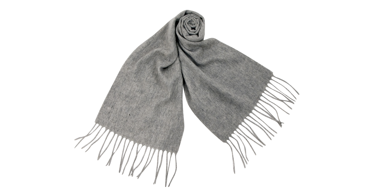 Grande écharpe / Châle En Cachemire Et Laine - Gris Perle, Uni, Qualité Top, Neuf Avec étiquettes