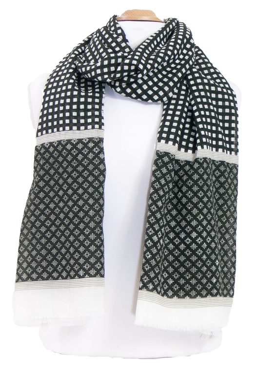 AIR - Foulard, chèche en coton et lin sous pochette personnalisée