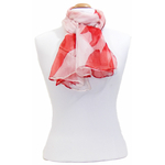 foulard mousseline de soie rouge coquelicots 2