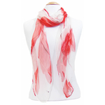 foulard mousseline de soie rouge coquelicots 3