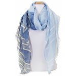 foulard bleu or 1