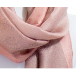 étole pashmina rose saumon rayures 4
