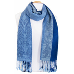 etole pashmina bleu marine rayures 4