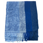 etole pashmina vert canard rayures 5