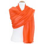 étole foulard orange soie fine Alex 2