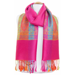 étole rose fushia pashmina motifs 5