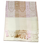 étole écru pashmina motifs 1