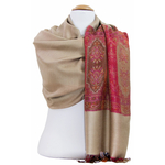 étole beige pashmina motifs 2