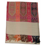 étole beige pashmina motifs 1