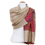 étole beige pashmina motifs 4