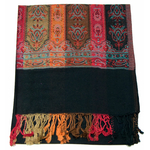 étole noir pashmina motifs 1