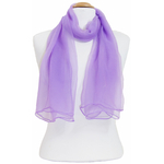 Foulard mauve mousseline de soie 2