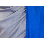 Etole bleu roi beige pashmina réversible 2