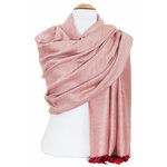 Etole rouge écru   pashmina réversible 4