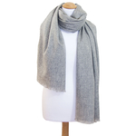 Etole cachemire laine gris clair 2