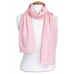 écharpe en cachemire rose pastel 1