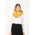 echarpe snood jaune fausse fourrure