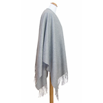 poncho cachemire laine gris 2