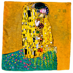 carré en soie le baiser jaune klimt
