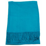 étole bleu canard femme cachemire laine 4