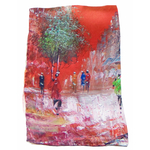 foulard rouge soie femme city