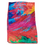 foulard femme soie rouge vagues (2)
