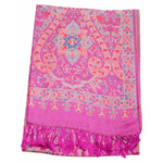 étole rose pashmina femme baroque