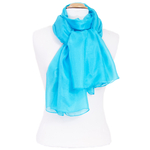 etole bleu turquoise en soie femme