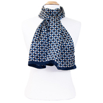 foulard bleu marine soie homme Lionel