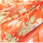 étole orange soie pour femme Clarisse