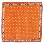 foulard carré de soie orange loriane