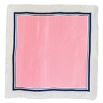 foulard carré de soie rose pois